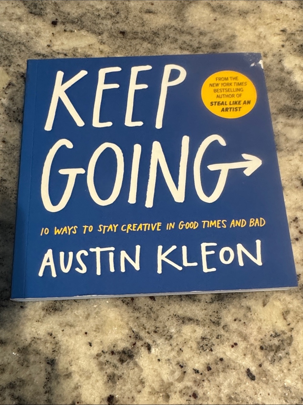 Keep Going by Austin Kleon - Blue Cover Inspirational Book